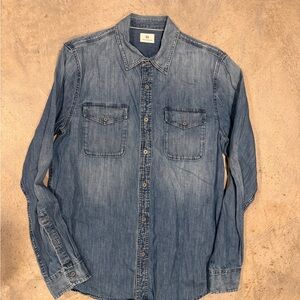 Ag Adriano Goldschmied Light Blue Denim Shirt